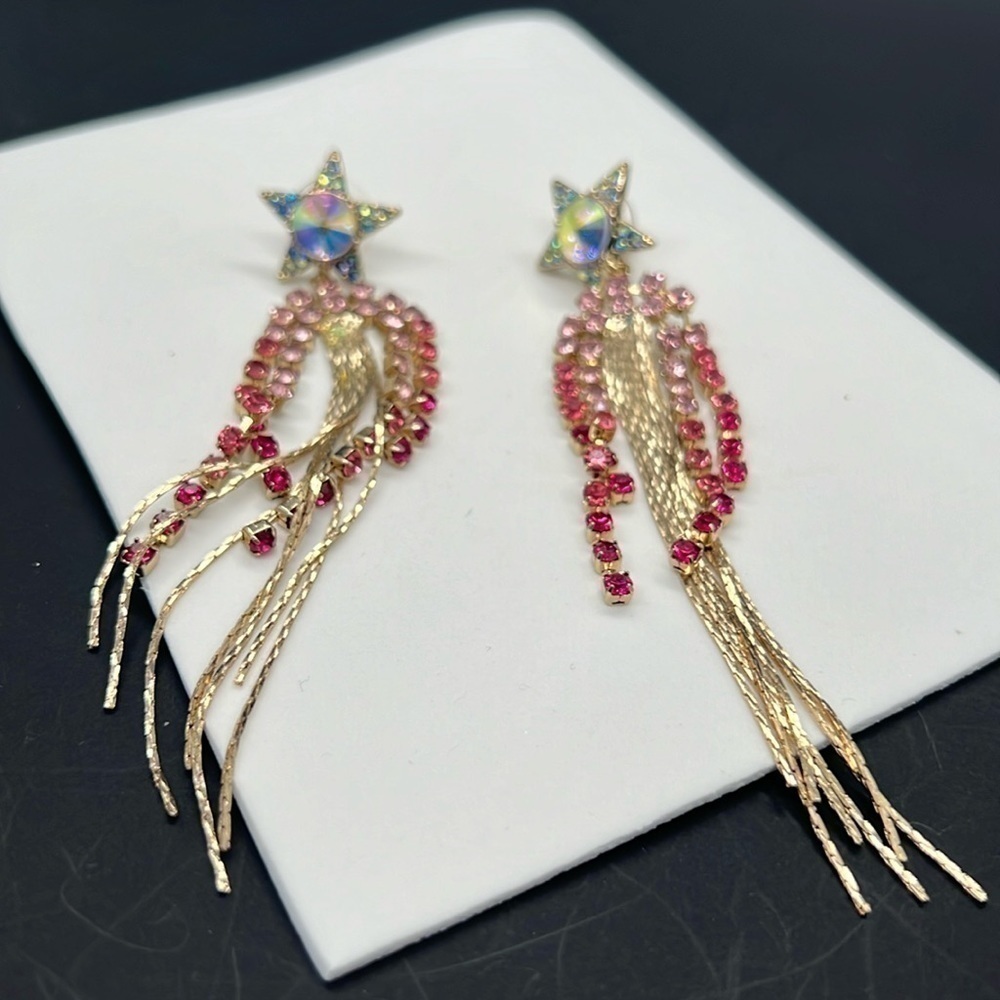 Betsy Johnson magic show star earrings